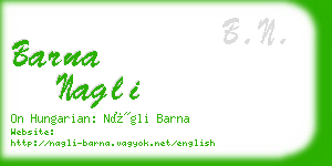 barna nagli business card